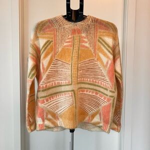 Sézane Geometric Wool Kid Mohair Sweater Size Small